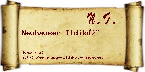 Neuhauser Ildikó névjegykártya