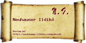 Neuhauser Ildikó névjegykártya